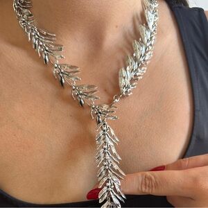 LAST 1 🔥 ZARA Style Leaf Metal Necklace | Modern Statement Jewelry